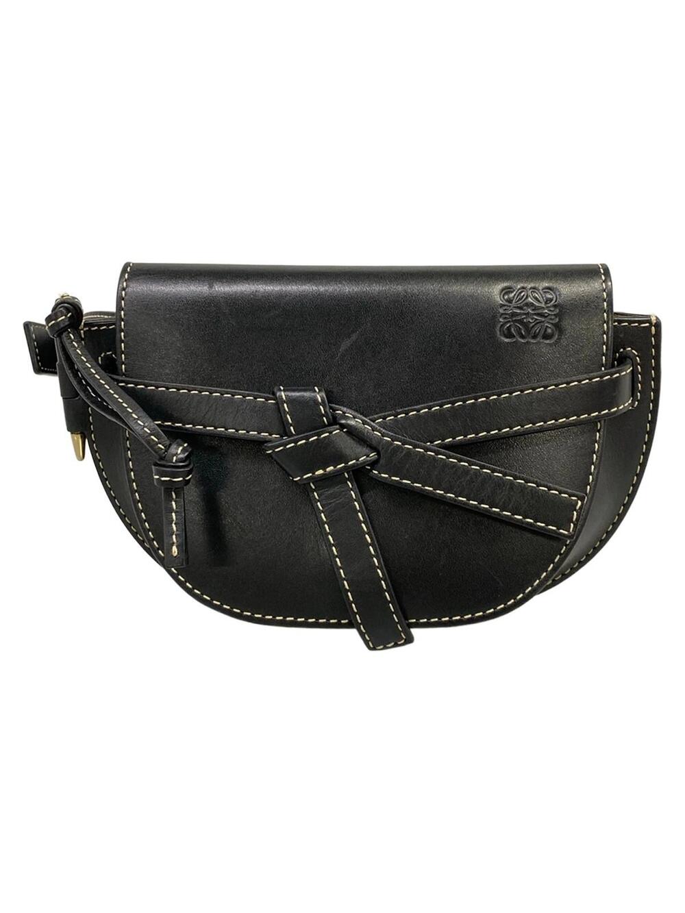 Loewe Gate Bag/Mini Black Leather Bum #371712L15B